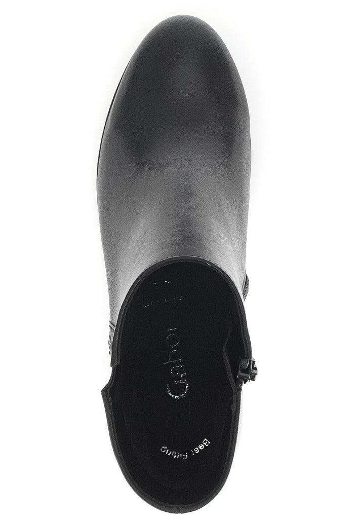 Gabor Stiefelette Glattleder Schwarz