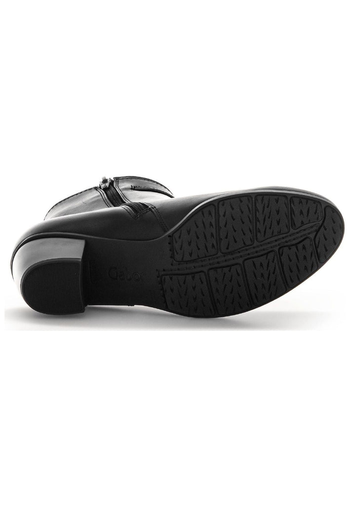 Gabor Stiefelette Glattleder Schwarz