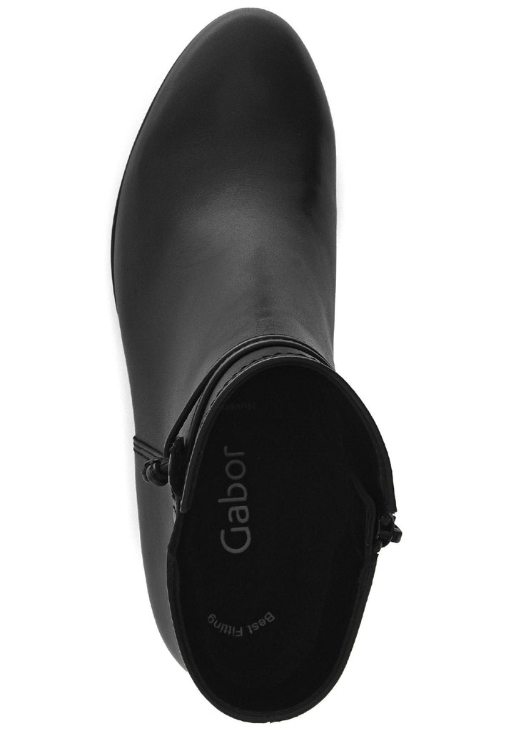 Gabor Stiefelette Glattleder Schwarz