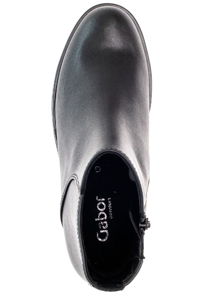 Gabor Stiefelette Glattleder Schwarz