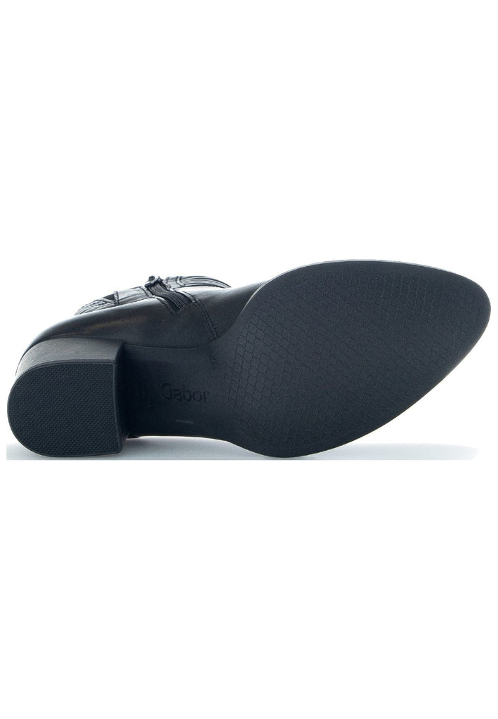 Gabor Stiefelette Glattleder Schwarz