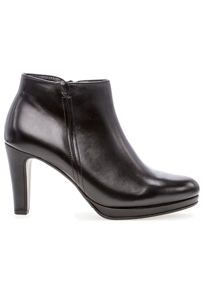 Gabor Stiefelette Glattleder Schwarz