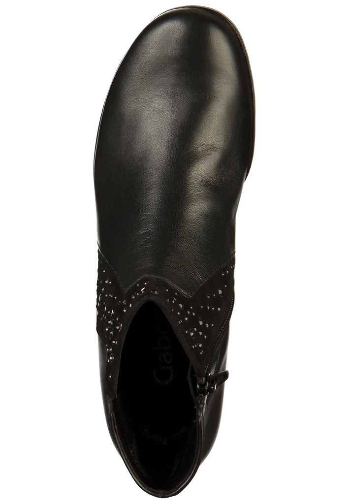 Gabor Stiefelette Glattleder Schwarz