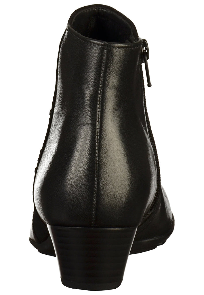 Gabor Stiefelette Glattleder Schwarz