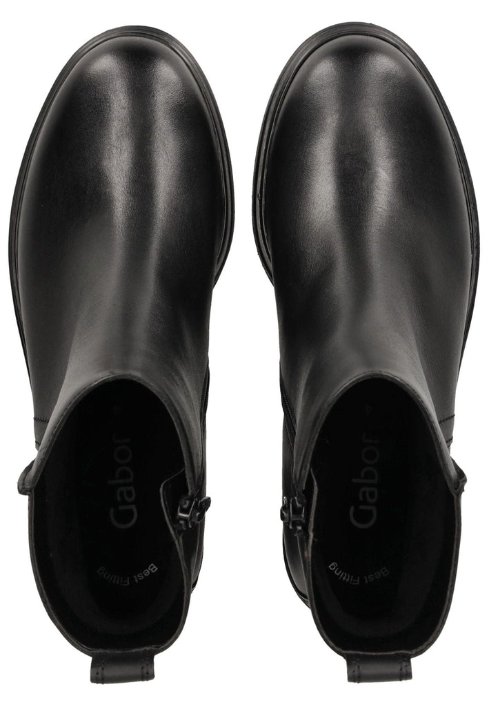 Gabor Stiefelette Glattleder Schwarz