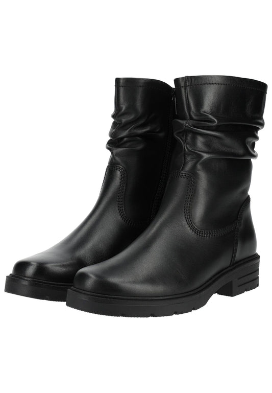 Gabor Stiefelette Glattleder Schwarz