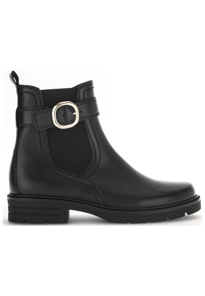 Gabor Stiefelette Glattleder Schwarz/Gold