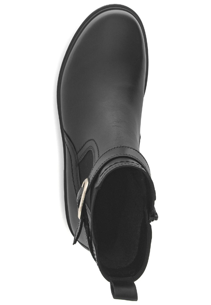 Gabor Stiefelette Glattleder Schwarz/Gold