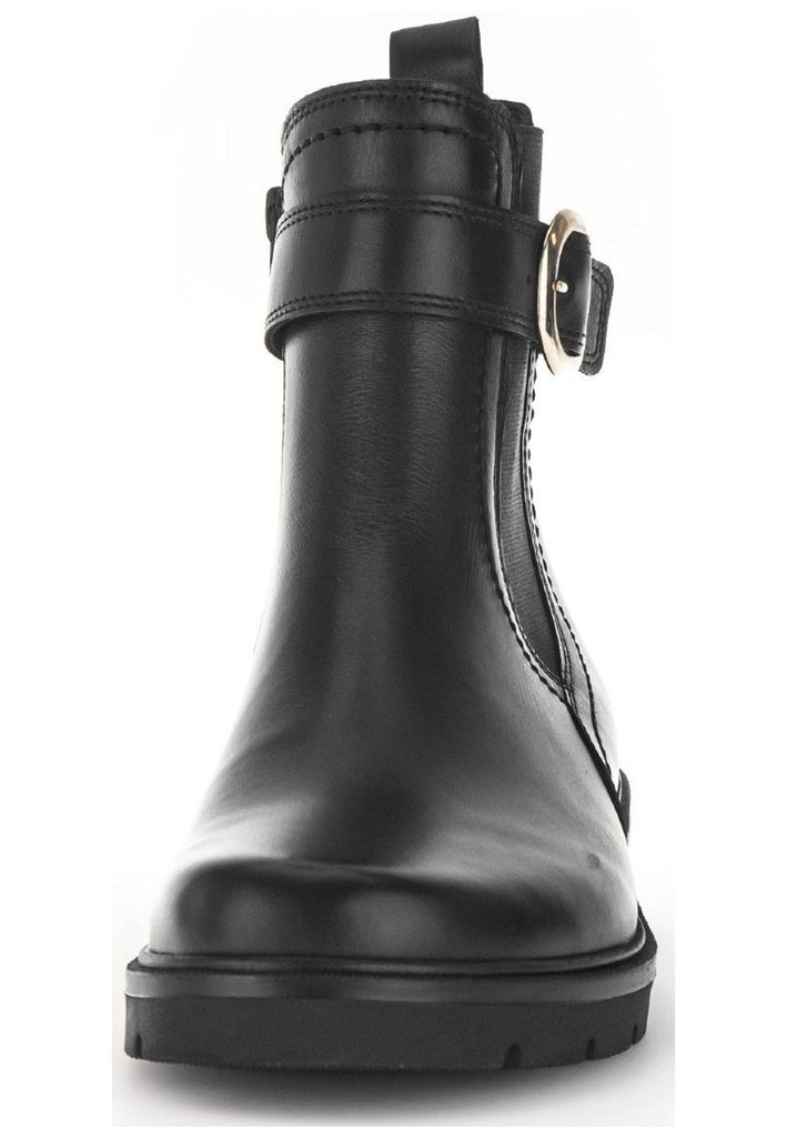 Gabor Stiefelette Glattleder Schwarz/Gold