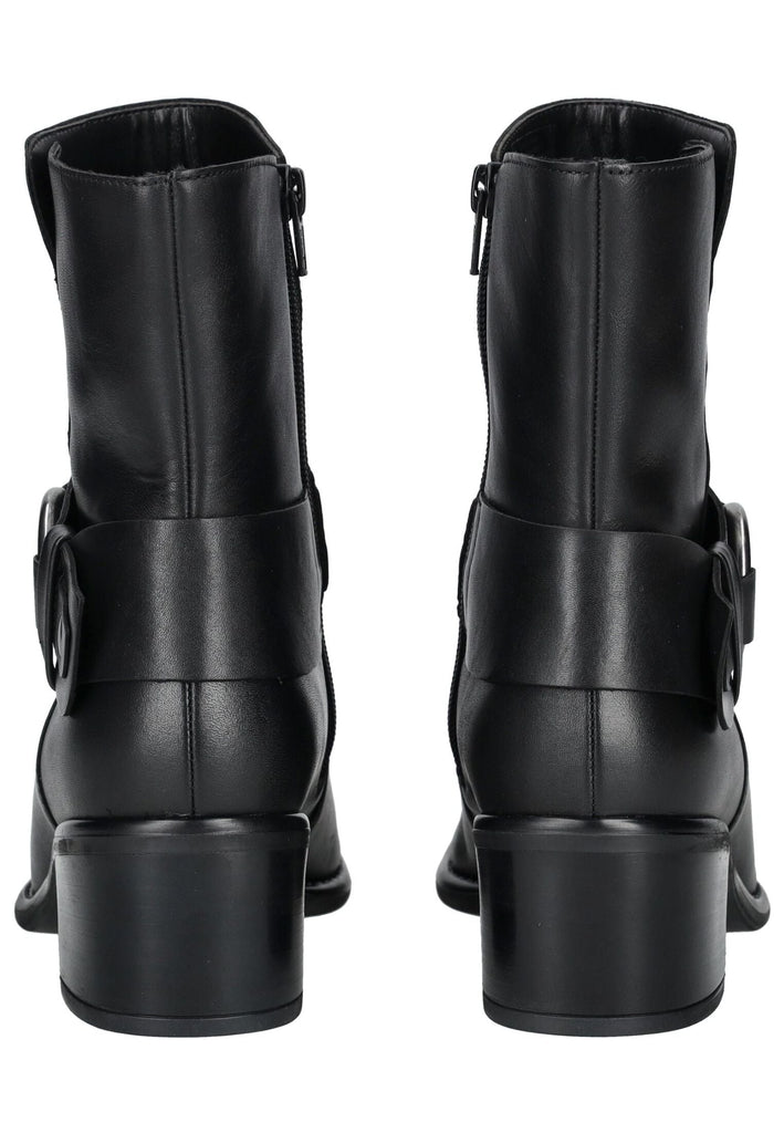 Gabor Stiefelette Glattleder Schwarz/Silber