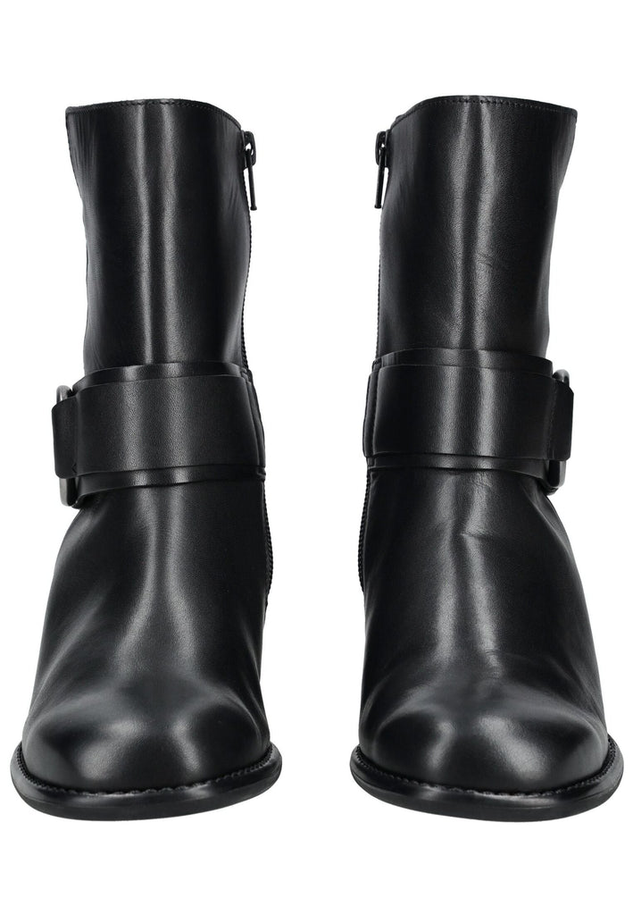 Gabor Stiefelette Glattleder Schwarz/Silber