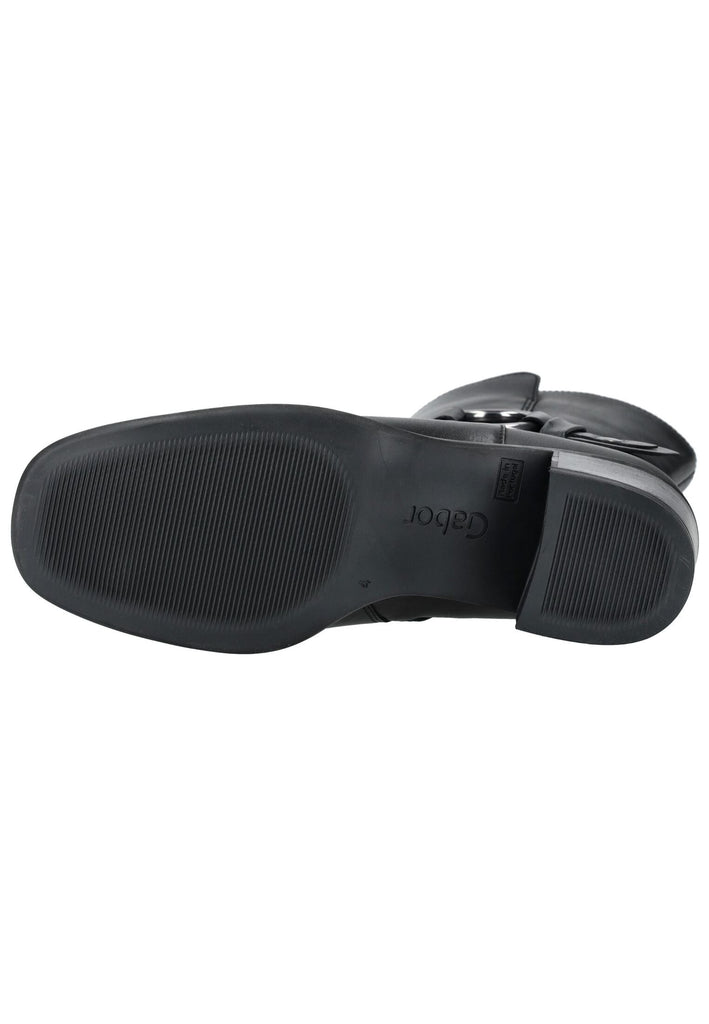 Gabor Stiefelette Glattleder Schwarz/Silber