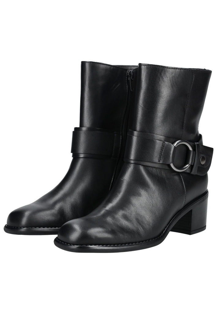 Gabor Stiefelette Glattleder Schwarz/Silber