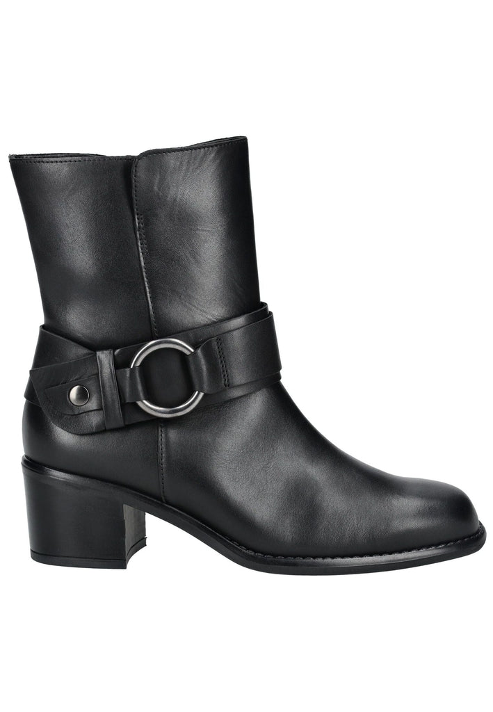 Gabor Stiefelette Glattleder Schwarz/Silber