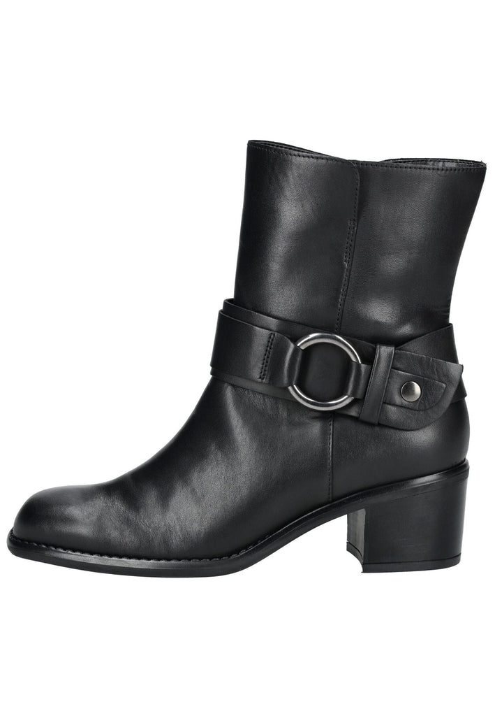 Gabor Stiefelette Glattleder Schwarz/Silber