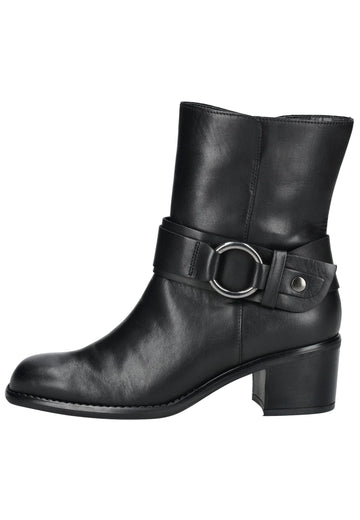 Gabor Stiefelette Glattleder Schwarz/Silber