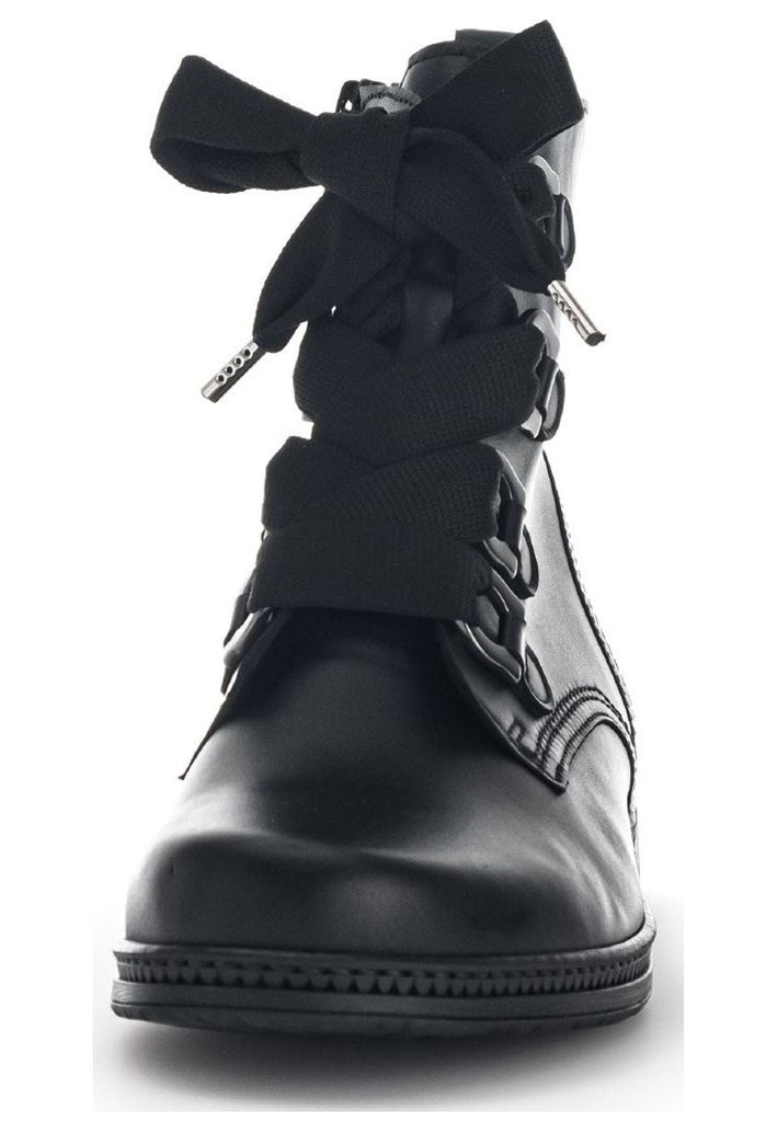 Gabor Stiefelette Glattleder Schwarz/Silber Warmfutter