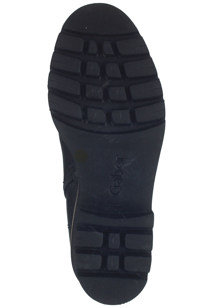 Gabor Stiefelette Glattleder Schwarz Warmfutter