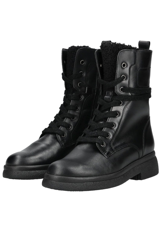 Gabor Stiefelette Glattleder Schwarz Warmfutter