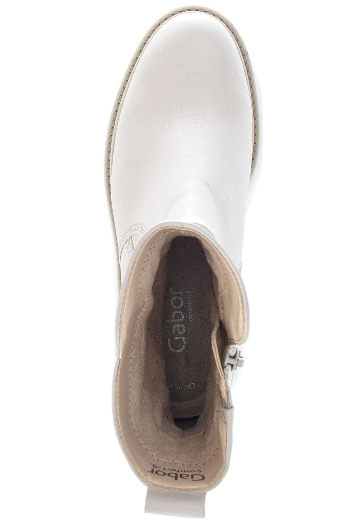 Gabor Stiefelette Glattleder Weiß