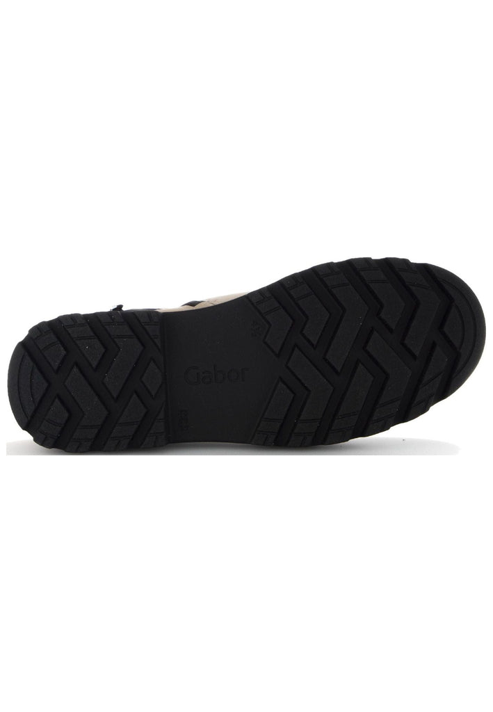 Gabor Stiefelette Leder Beige/Schwarz