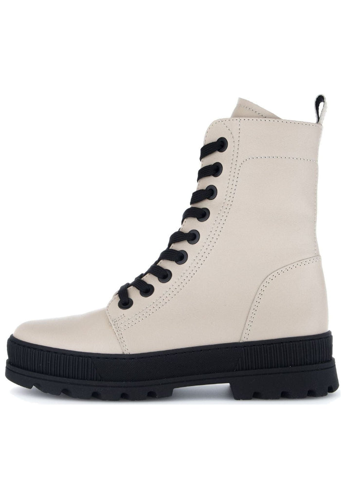 Gabor Stiefelette Leder Beige/Schwarz