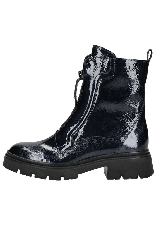Gabor Stiefelette Leder Blau Lack Warmfutter