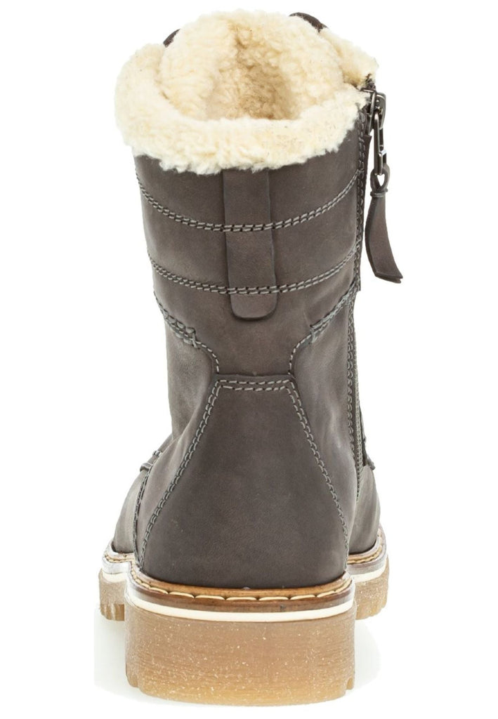 Gabor Stiefelette Leder Dunkelgrau Warmfutter