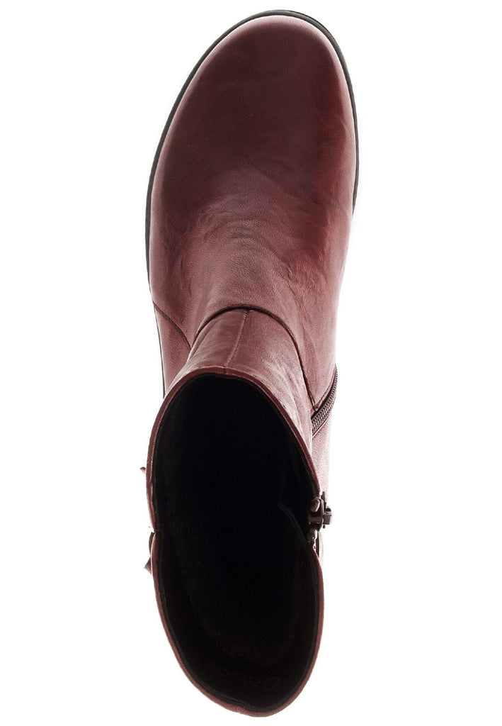 Gabor Stiefelette Leder Dunkelrot Warmfutter
