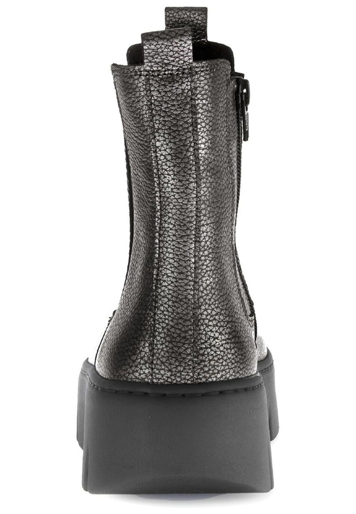 Gabor Stiefelette Leder Grau/Silber