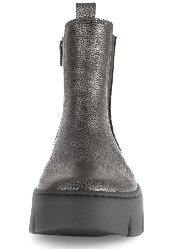 Gabor Stiefelette Leder Grau/Silber