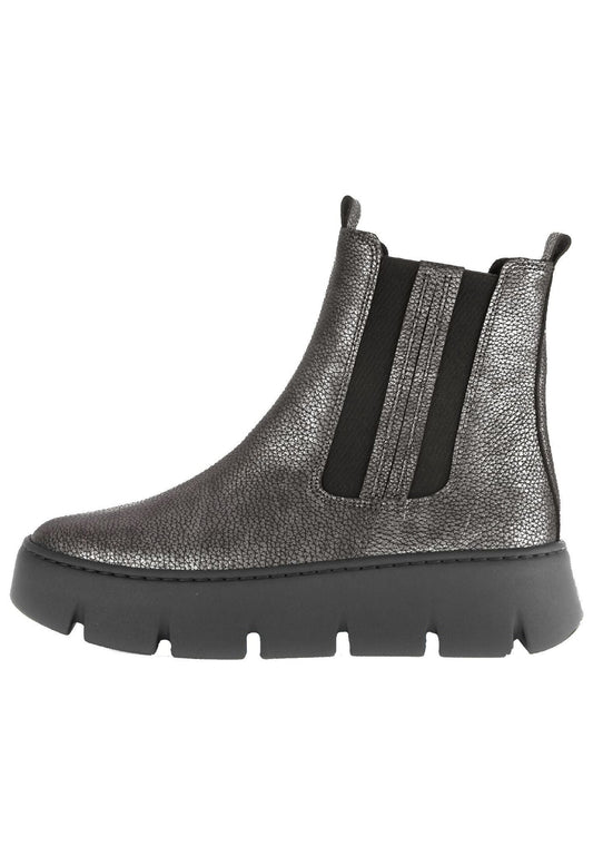 Gabor Stiefelette Leder Grau/Silber