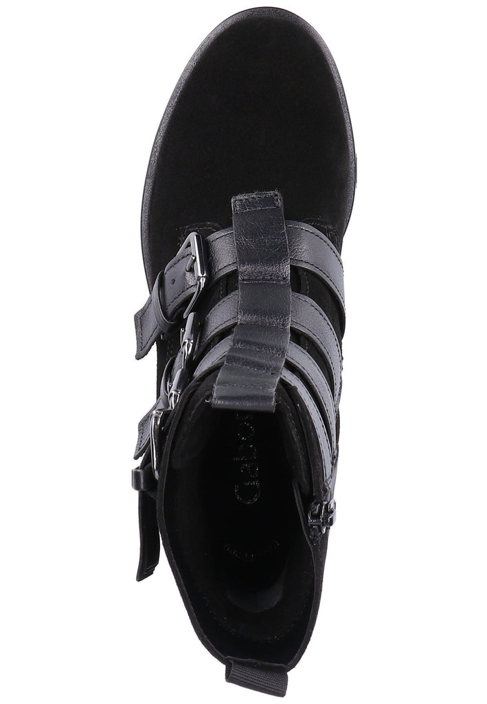 Gabor Stiefelette Leder Schwarz