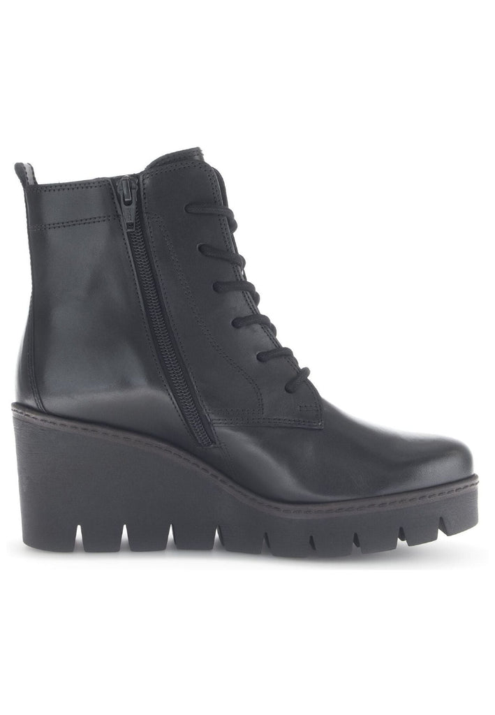 Gabor Stiefelette Leder Schwarz/Braun Warmfutter