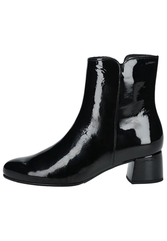 Gabor Stiefelette Leder Schwarz Lack