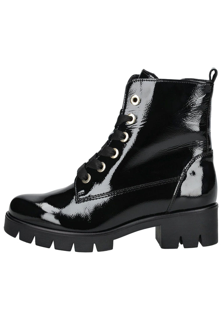 Gabor Stiefelette Leder Schwarz Lack