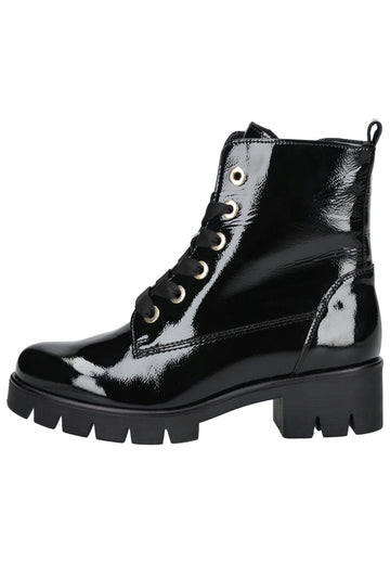 Gabor Stiefelette Leder Schwarz Lack