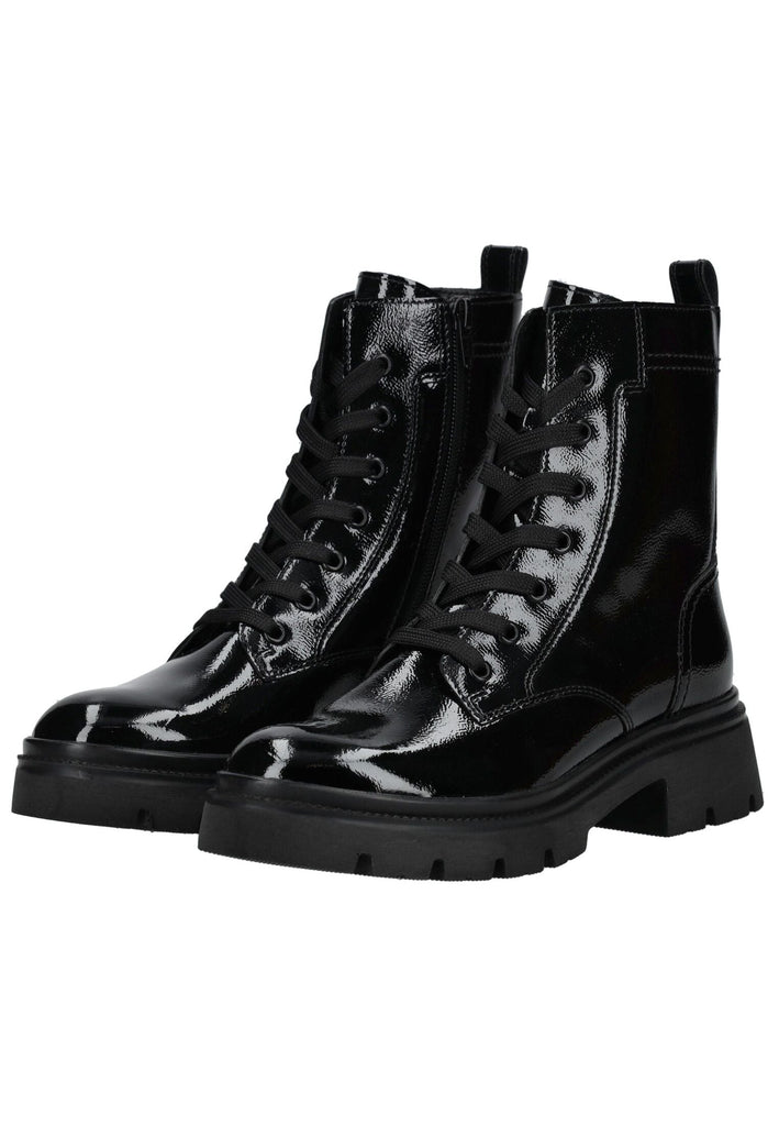 Gabor Stiefelette Leder Schwarz Lack