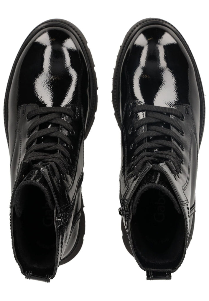 Gabor Stiefelette Leder Schwarz Lack