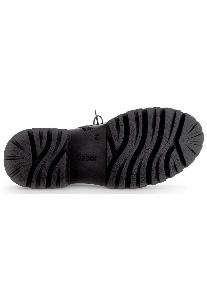 Gabor Stiefelette Leder Schwarz Lack Warmfutter