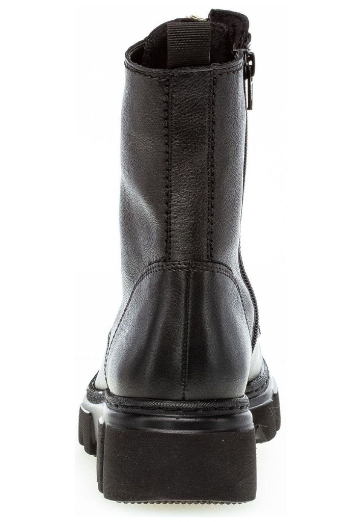Gabor Stiefelette Leder Schwarz Warmfutter