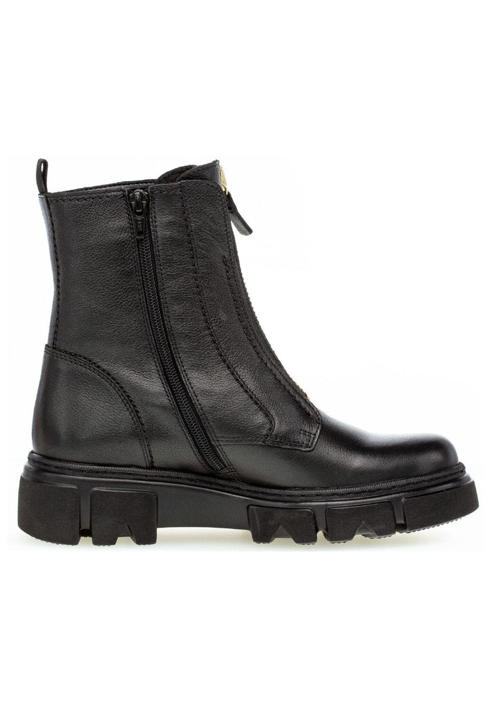 Gabor Stiefelette Leder Schwarz Warmfutter