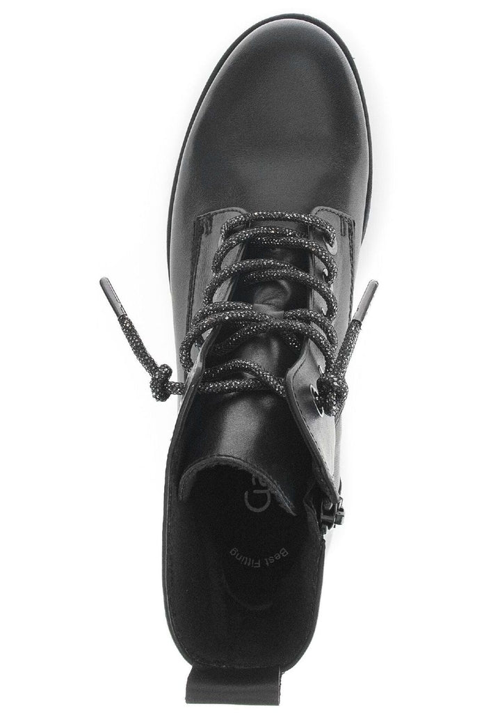 Gabor Stiefelette Leder Schwarz Warmfutter