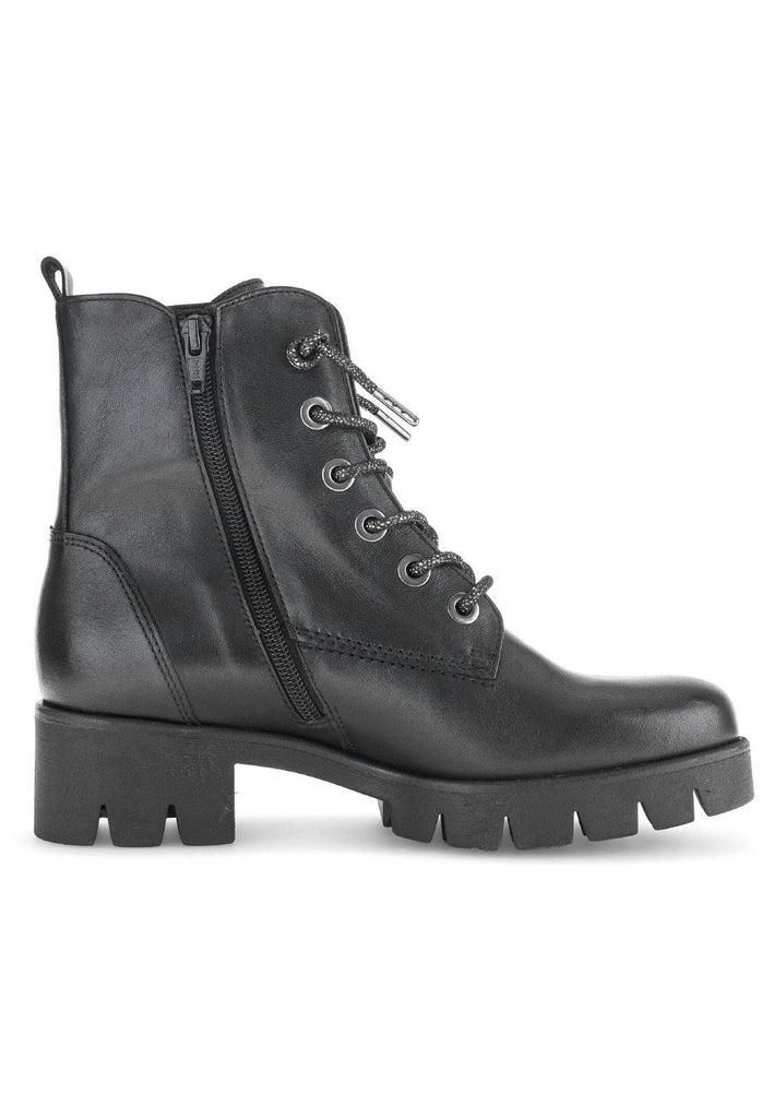 Gabor Stiefelette Leder Schwarz Warmfutter