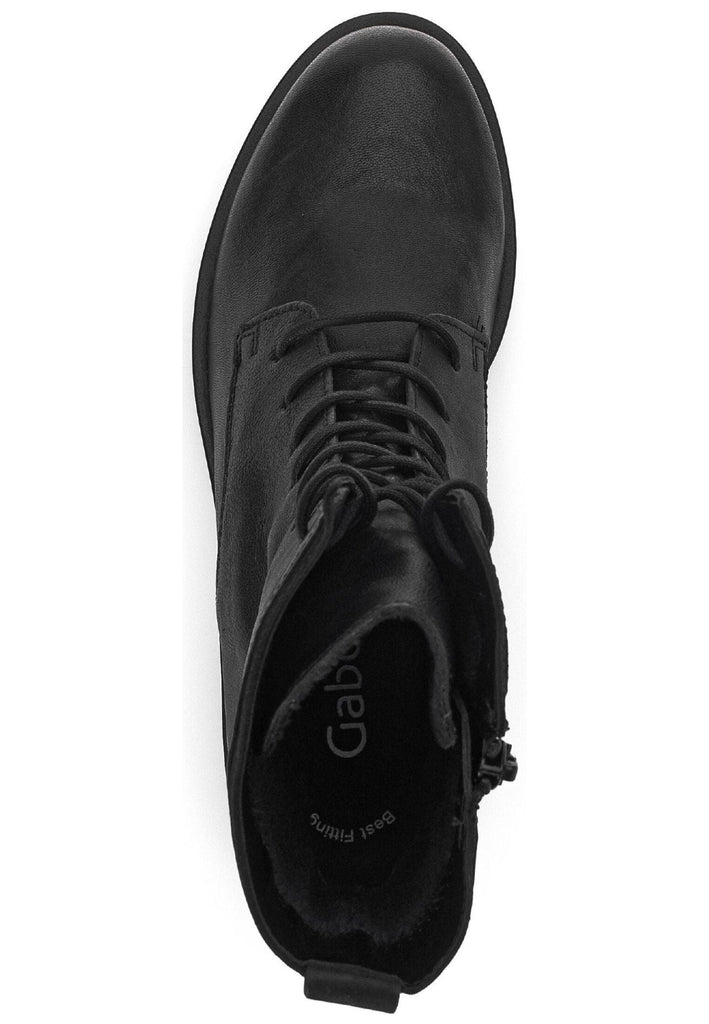 Gabor Stiefelette Leder Schwarz Warmfutter