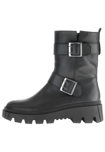 Gabor Stiefelette Leder Schwarz Warmfutter