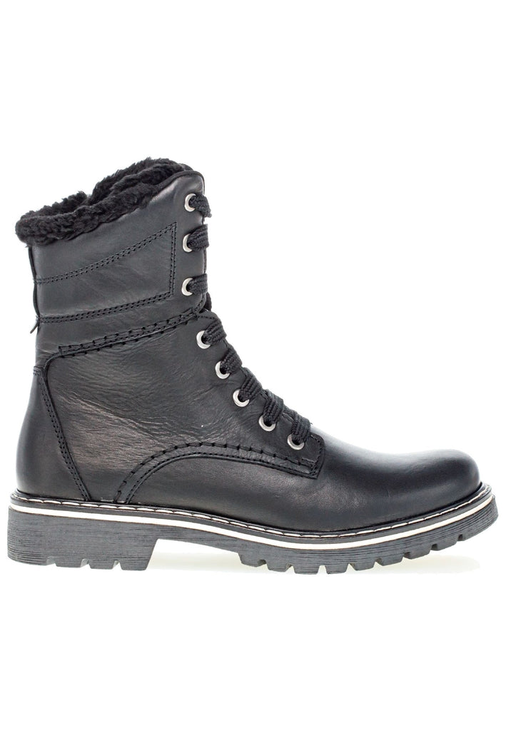 Gabor Stiefelette Leder Schwarz Warmfutter