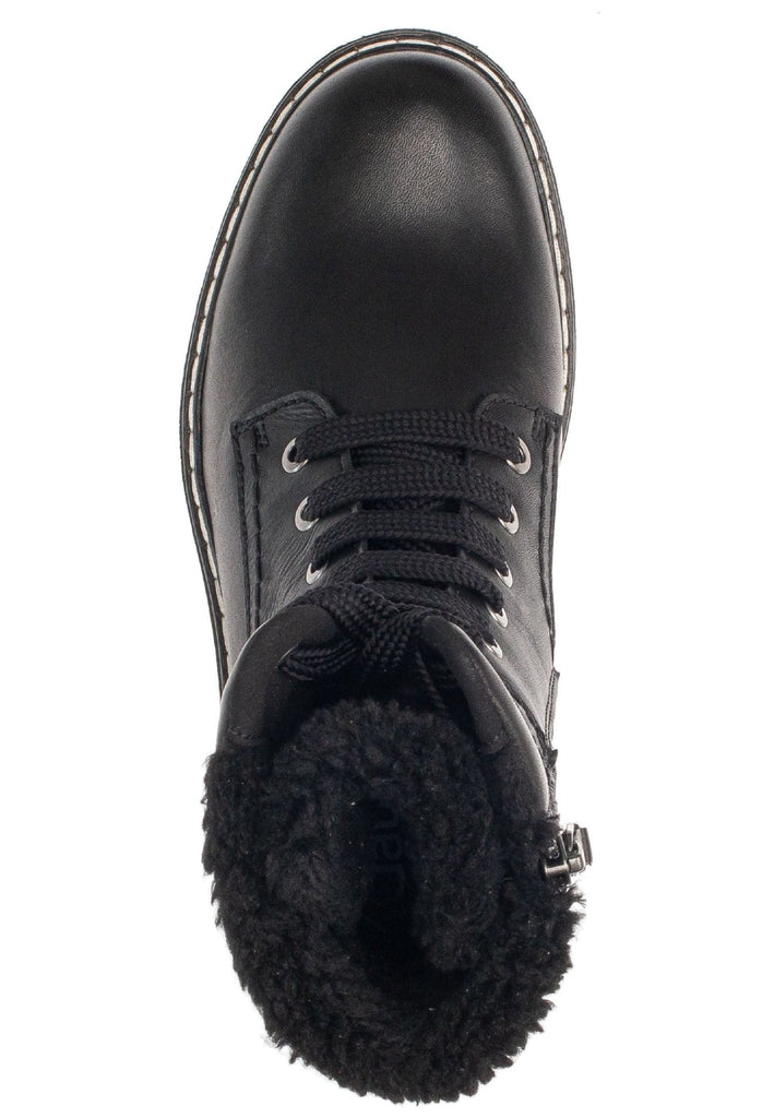 Gabor Stiefelette Leder Schwarz Warmfutter