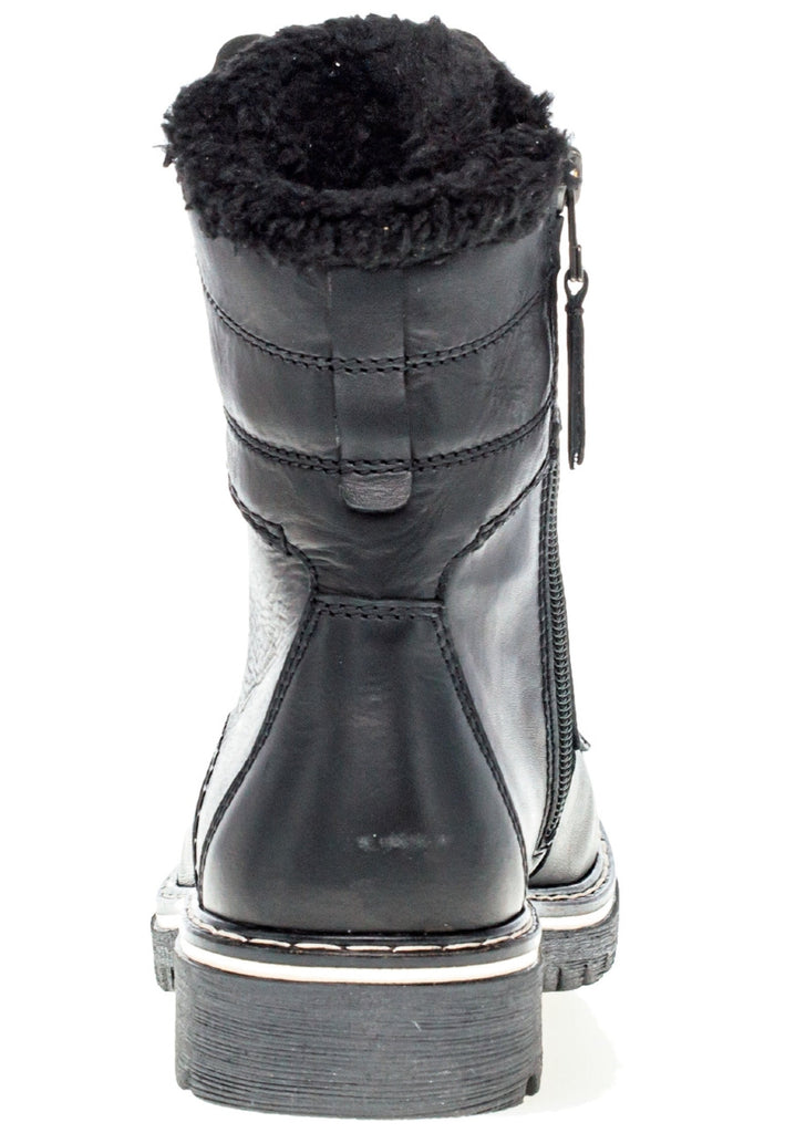 Gabor Stiefelette Leder Schwarz Warmfutter