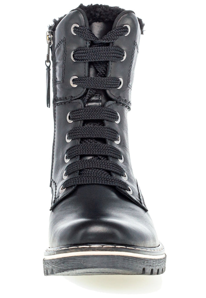 Gabor Stiefelette Leder Schwarz Warmfutter